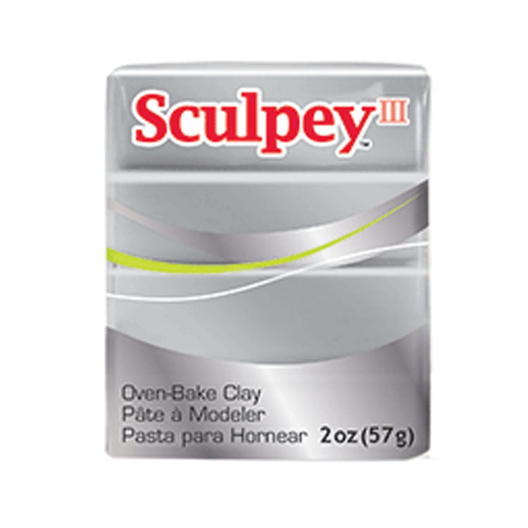 Sculpy III Polymer Clay 2oz Silver