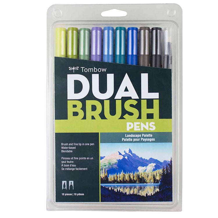 Tombow Dual Brush Marker Set of 10 Landscape