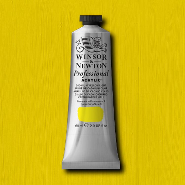 Winsor Newton Artists Acrylic Cadmium Yellow Light 60ml ⚠️