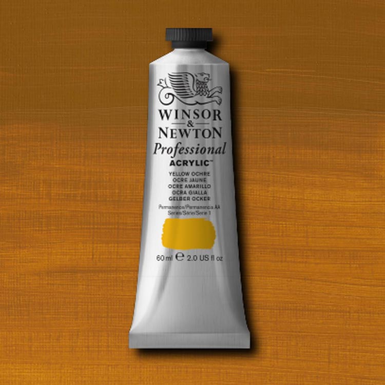 Winsor Newton Artists Acrylic Yellow Ochre 60ml