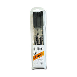 Yasutomo Calligraphy Set 3 Sizes Black